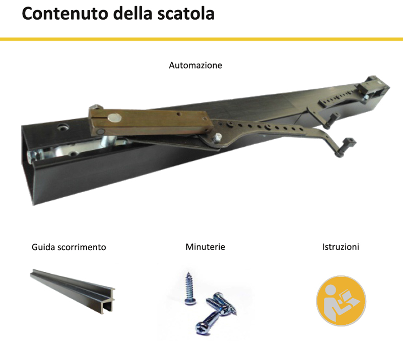 Automatisme à Bras pour Volets Roulants S TEL Chiaroscuro Un Vantail