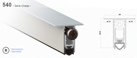 540 comaglio fixation du boudin de porte avec ailettes