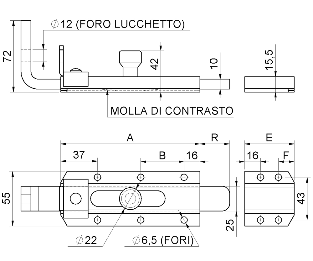 systèmes de fermeture du composant de combiarialdo