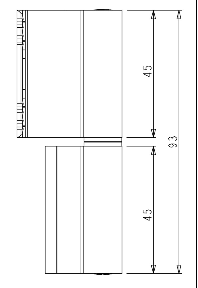 Charnière Giesse - Flash Base - Chambre Européenne Aluminium