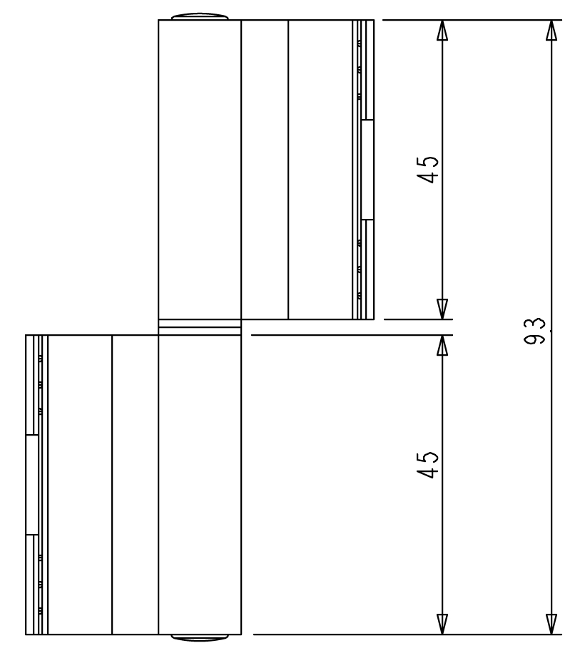 Charnière Giesse - Flash Base Troisième Porte - Série R40 R40TT R50TT