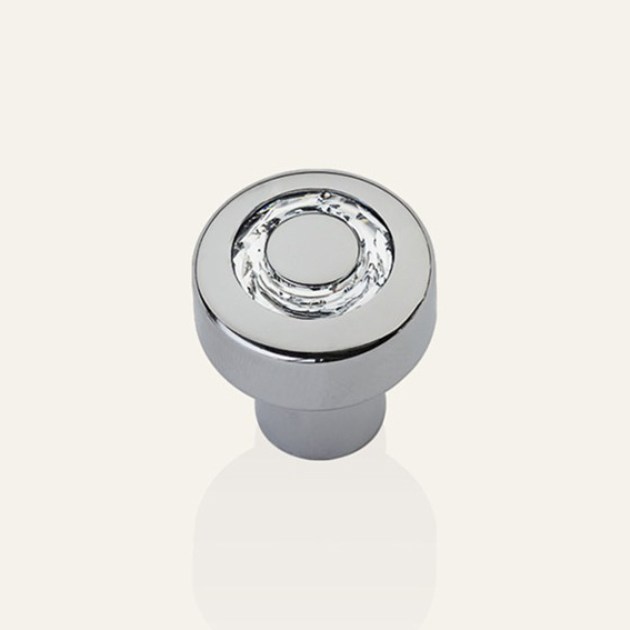 bouton mobile Linea Cali Cosmic Cristal CR chrome poli avec Swarowski