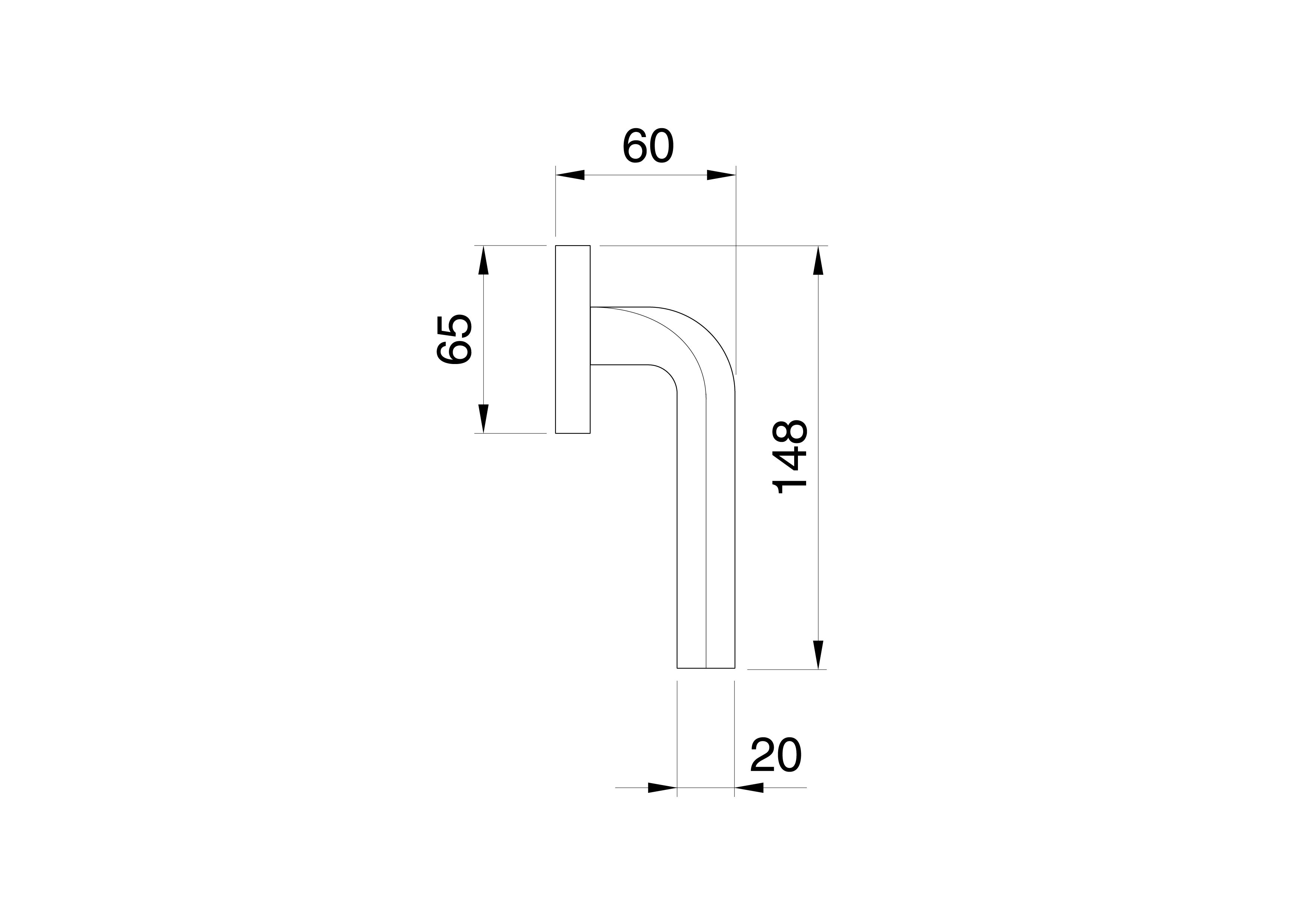 Carte dimensionnelle Manital Trendy Window Handle DK