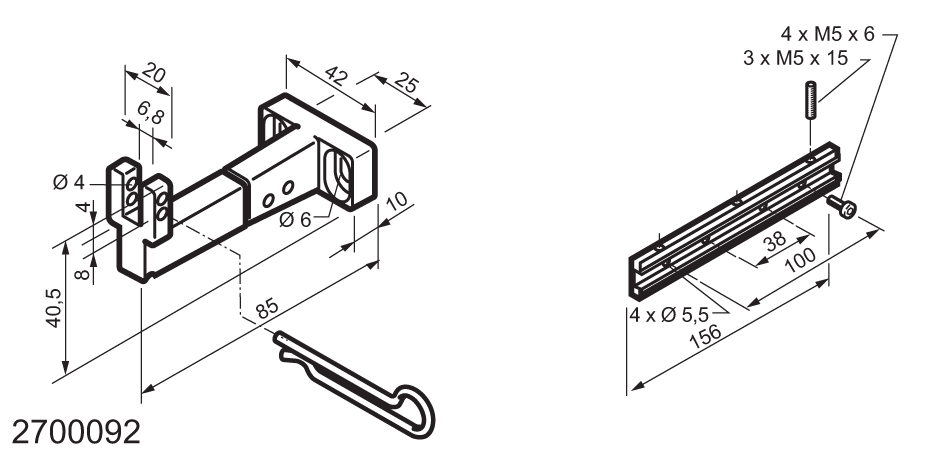 Kit universel pour des applications sur des fenêtres à soufflet WAY Mingardi