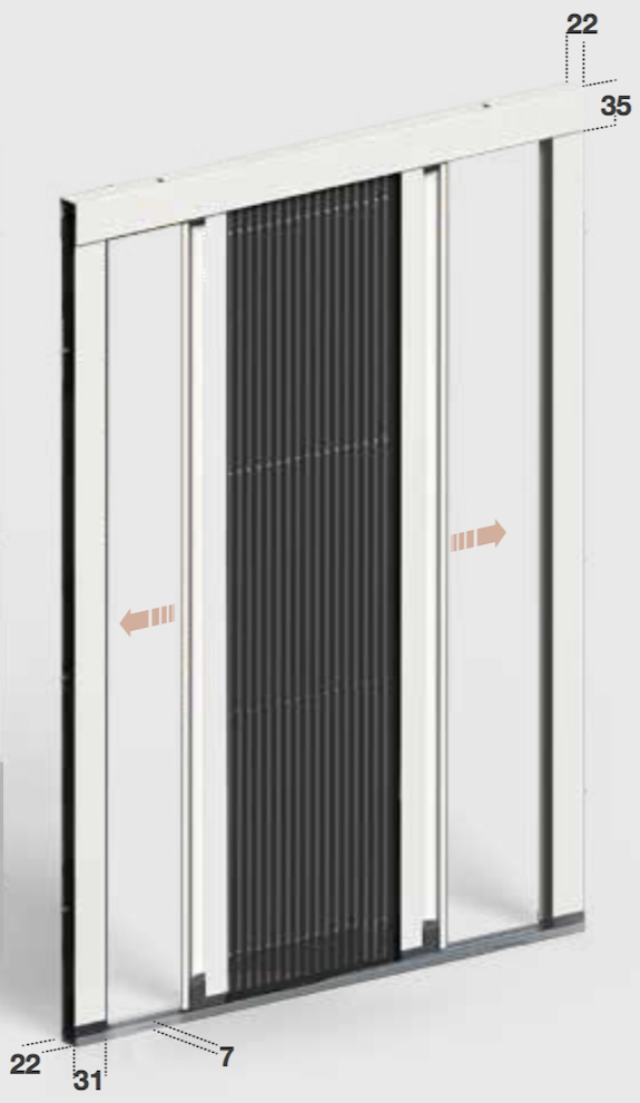 Moustiquaire Zanzar Sistem 0:22 Gioconda réversible