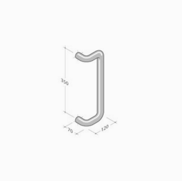 Maniglione in nylon 3CC.308.0035 pba A= 350 Ø= 35