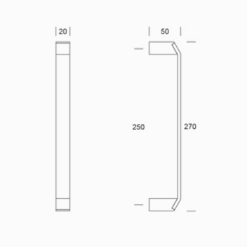 0IT.152.0025 Poignée PBA en acier inox AISI 316 L