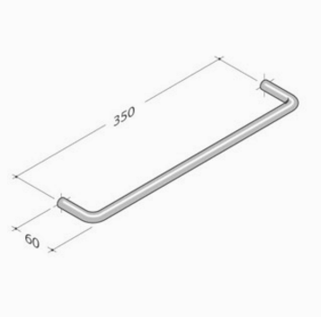 206 pba Poignée de tirage en acier inoxydable AISI 316L