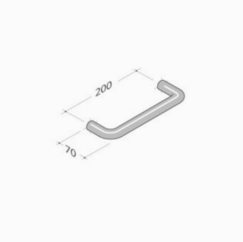 206 pba Poignée de tirage en acier inoxydable AISI 316L