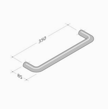 206 pba Poignée de tirage en acier inoxydable AISI 316L