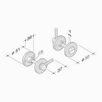 PBA 2032 Manhole Couple WC en acier inox AISI 316L