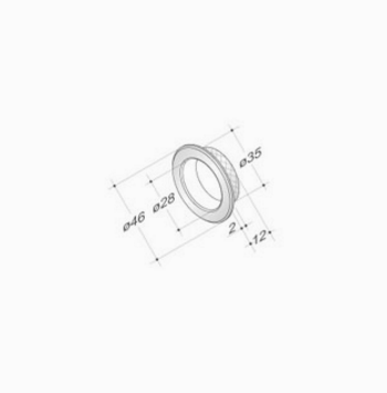 pba 2301 Poignée en Acier Inoxydable AISI 316L pour Porte Coulissante