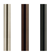 champagne oxydé, bronze foncé, noir satiné