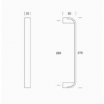 0IT.153.0025 Poignée PBA en acier inoxydable AISI 316L