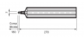 Tige WAY Mingardi course 180mm pour fenêtres de toit D4