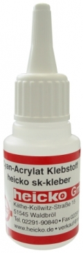Colle Cyanoacrylique Liquide pour Joints PVC 20g Heicko