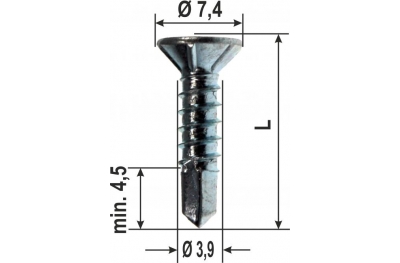 Vis Tek dessus comme PVC différentes dimensions de 2000 pièces HEICKO