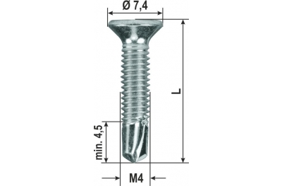 Vis Tek métrique TX PVC différentes dimensions de 2000 pièces HEICKO