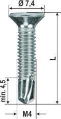 Vis Tek métrique TX PVC différentes dimensions de 2000 pièces HEICKO