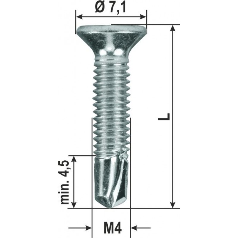 Vis Tek métrique TX PVC différentes dimensions de 2000 pièces HEICKO