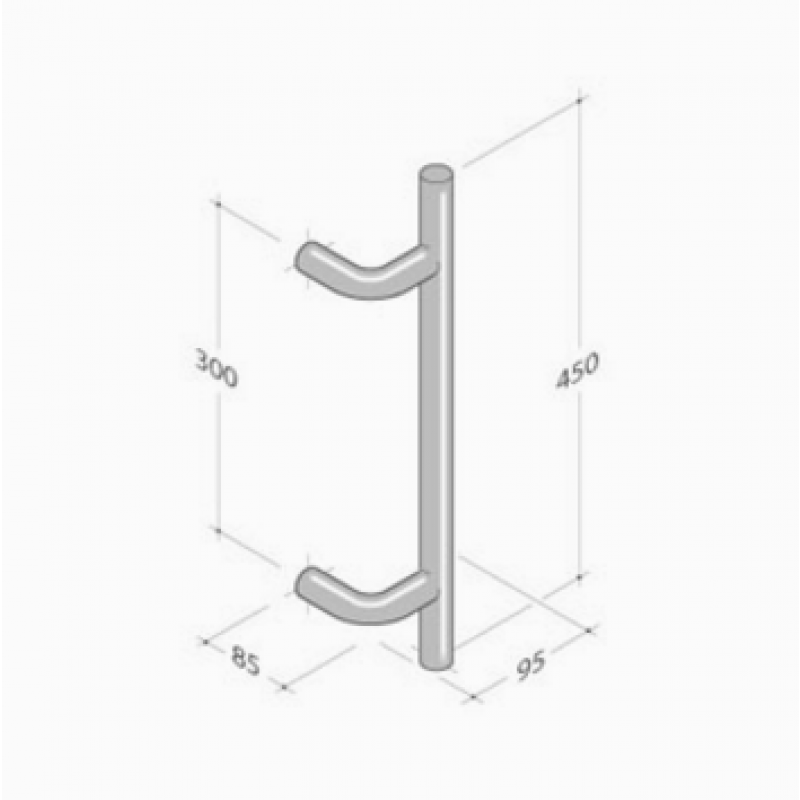 293 Poignée PBA en acier inoxydable AISI 316L