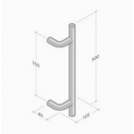293 Poignée PBA en acier inoxydable AISI 316L