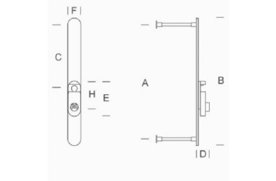 2CT.DFN.0000.44 plaque blindée de sécurité et de protection pour cylindre