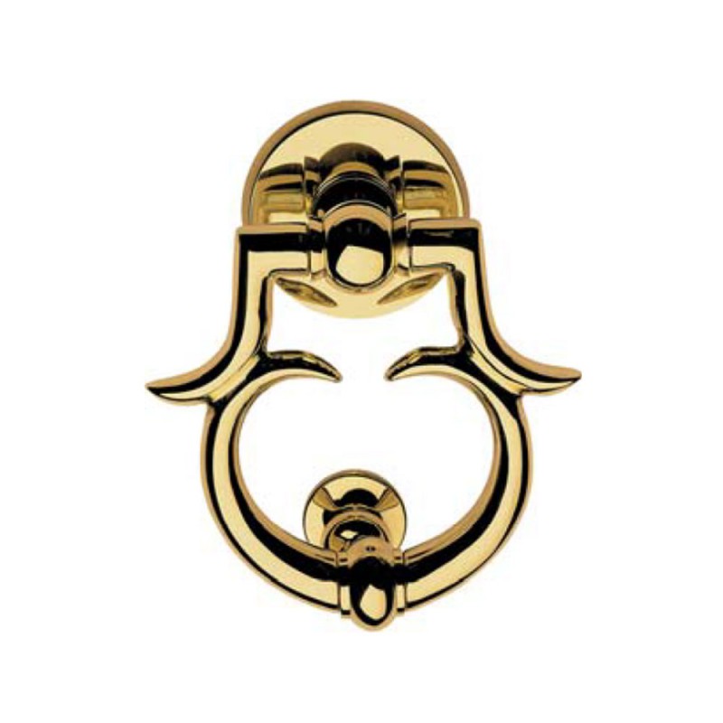 351 BA OL Porte heurtoir Calì en forme de lion Made in Italy en laiton peint poli
