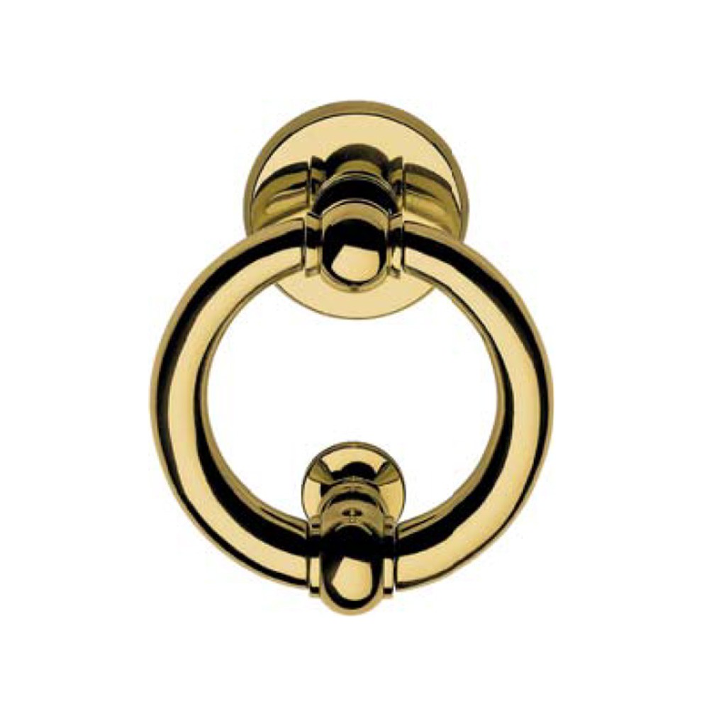 351 BA Leone Battente pour Porta Linea Calì en forme de lion Made in Italy en laiton peint poli