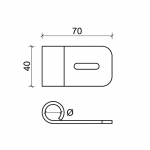 1 CiFALL Puntelletto Double plaque Foré pour volets quincaillier mesures