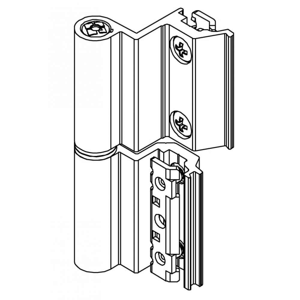 Charnière de porte instantanée pour base CE 3A Art00121U Giesse; Chambre européenne pour l'aluminium