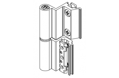 Charnière de porte instantanée pour base CE 3A Art00121U Giesse; Chambre européenne pour l'aluminium