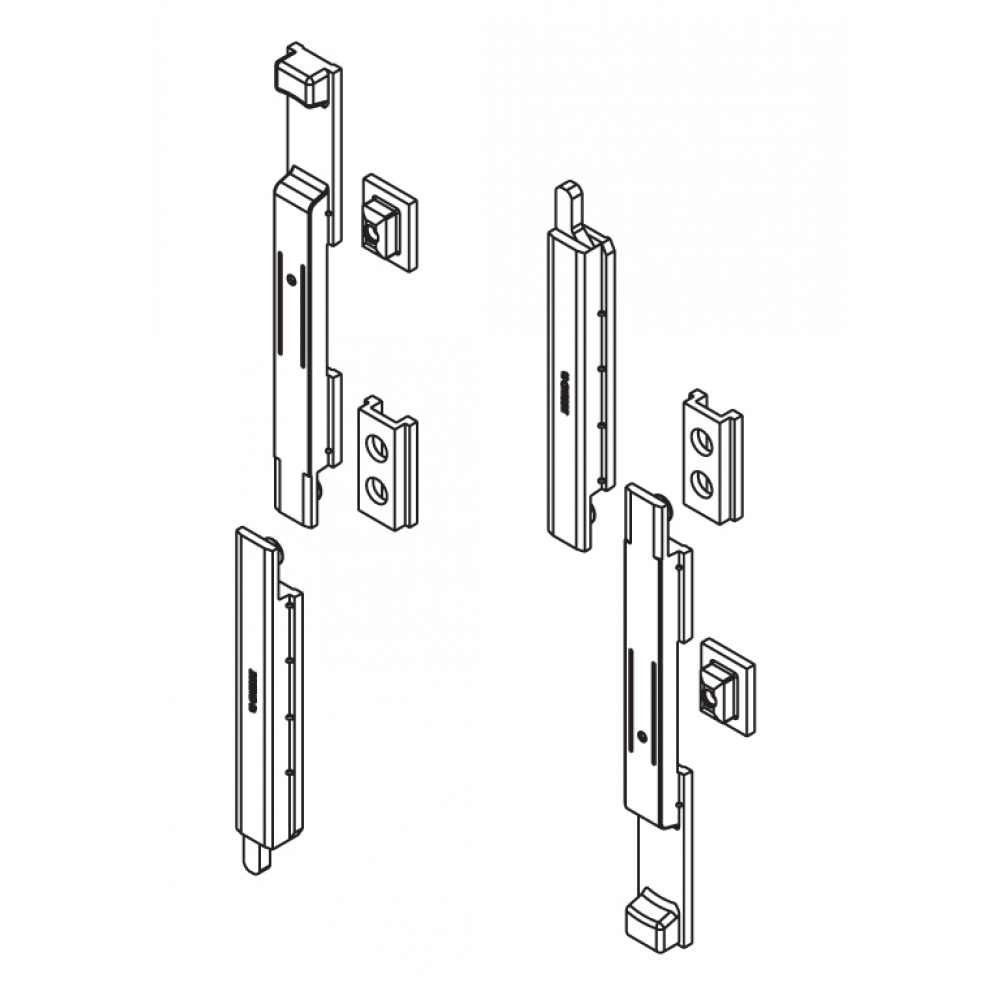 Couple Catenacci Giap Art.02131K Giesse; Argent PWS, pour la série R40