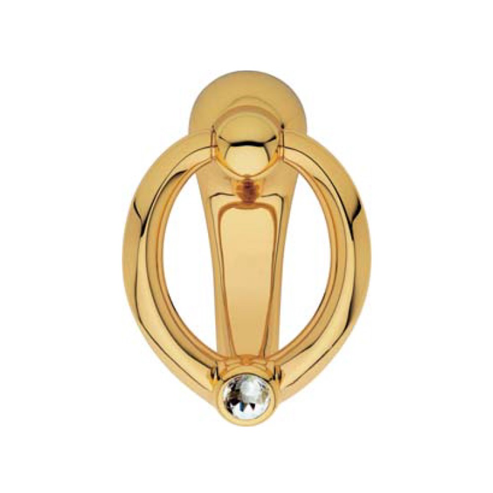 Heurtoir de porte 990 BA OM pour porte classique Linea Calì avec fini laiton, fabriqué en Italie