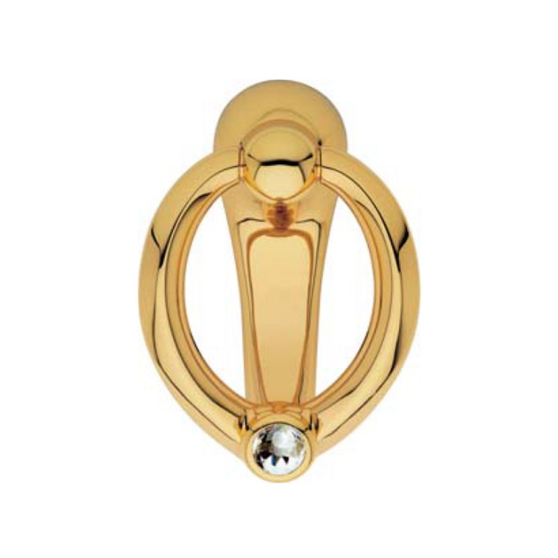 Heurtoir de porte 990 BA OM pour porte classique Linea Calì avec fini laiton, fabriqué en Italie