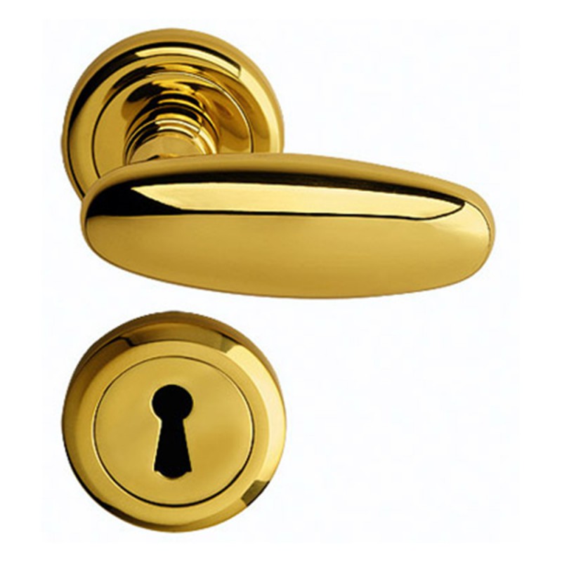 Air poli poignée de porte Chrome sur Rosette dynamique romantique et classique Linea Cali