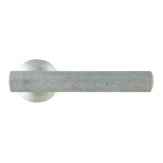 Poignée Alba en chrome poli et satiné pour porte, design Rosette Fabriqué en Italie, Colombo Design