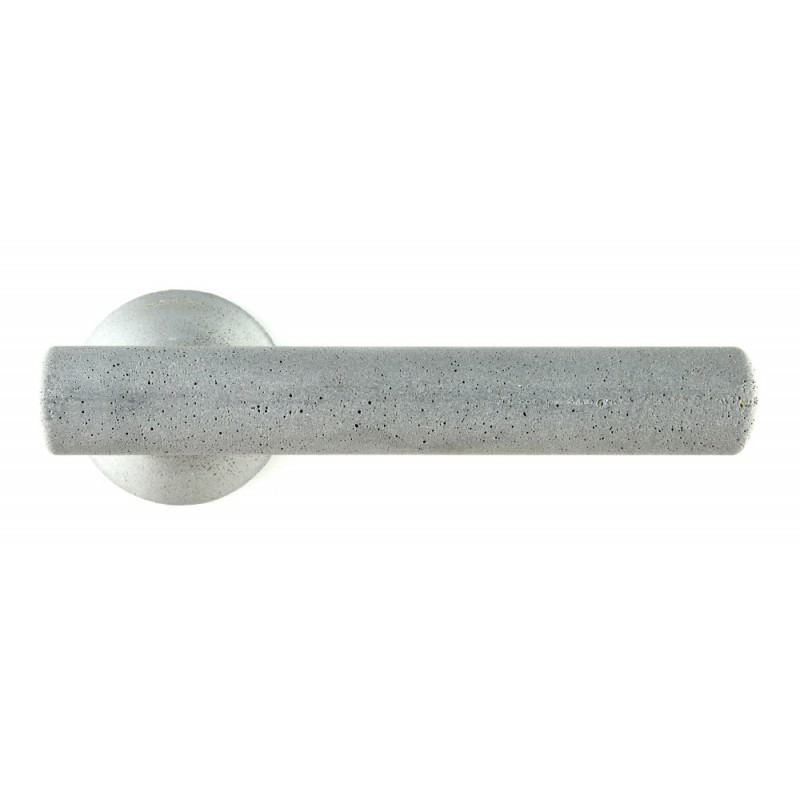 Poignée Alba en chrome poli et satiné pour porte, design Rosette Fabriqué en Italie, Colombo Design