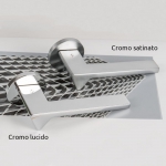 Karina Chrome + Poignée De Porte En Laiton Poli Rosace Double Ligne De Finition Créatrice Calì
