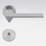 Karina Chrome + Poignée De Porte En Laiton Poli Rosace Double Ligne De Finition Créatrice Calì