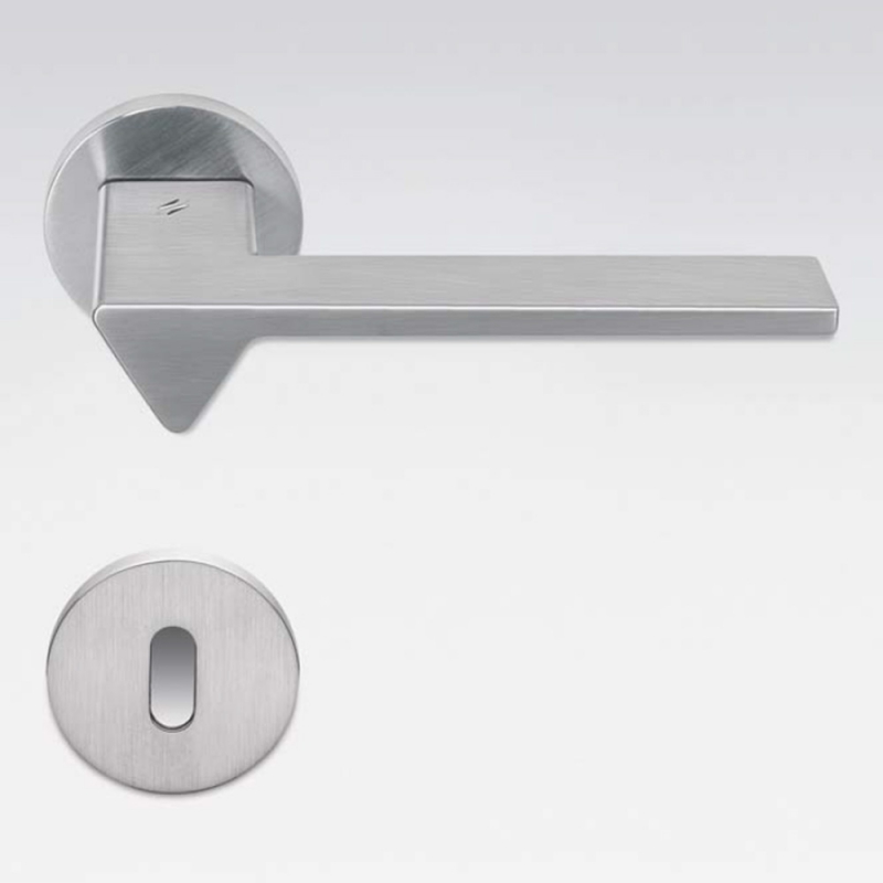 Karina Chrome + Poignée De Porte En Laiton Poli Rosace Double Ligne De Finition Créatrice Calì
