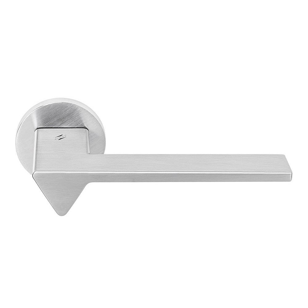 Karina Chrome + Poignée De Porte En Laiton Poli Rosace Double Ligne De Finition Créatrice Calì