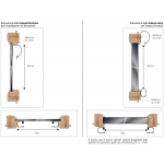 Tente à chaîne pneumatique avec tissu assombrissant en polyester, 34 mm Living Bettio