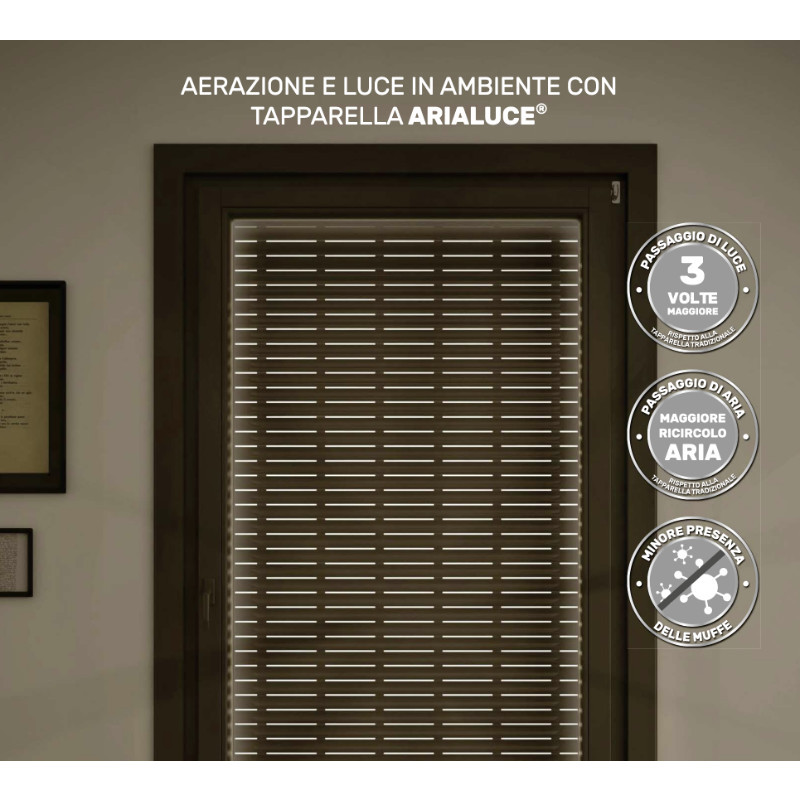 AriaLuce 50 Pinto Volet Roulant en Aluminium Isolé de Densité Moyenne