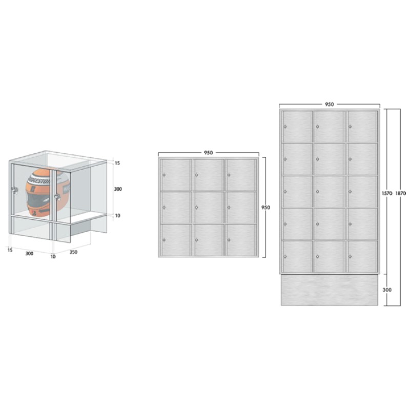 Armoires de Rangement Taille Moyenne pour Gymnases et Centres