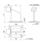 Course de fin de course avec plaque pour fixer la porte coulissante Combiarialdo
