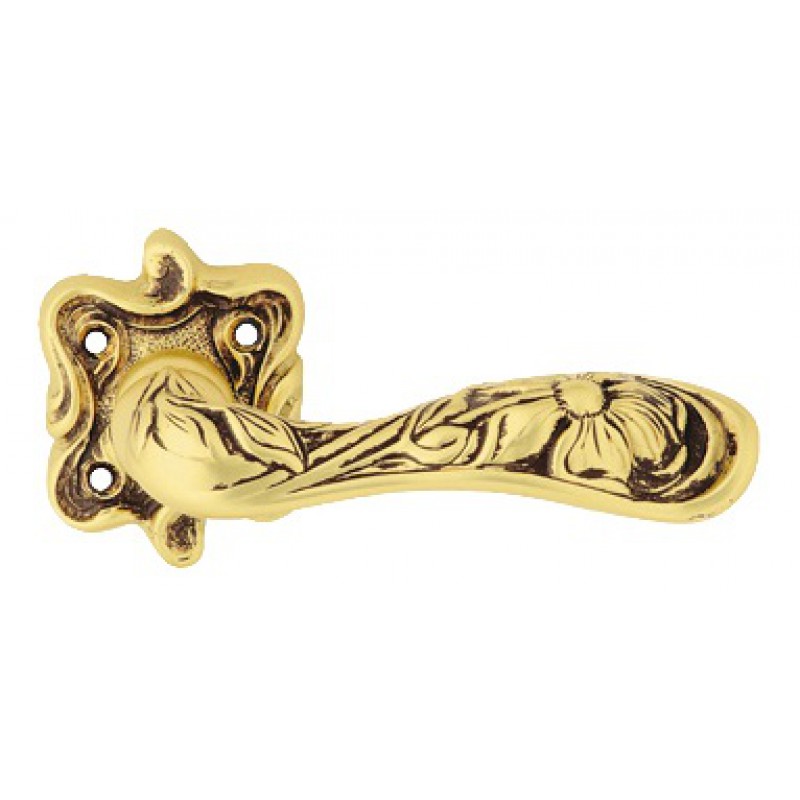 French Gold Arte Poignée de Porte sur Rosette Linea Calì Vintage