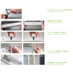 Chaîne Actionneur Smart 230V 50 Hz Comunello Mowin Noir Gris ou Blanc