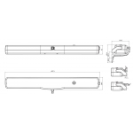 Chaîne actionneur métallique Kato305 / RWA Syncro Nekos 24V 300N de 500mm de course jusqu'à