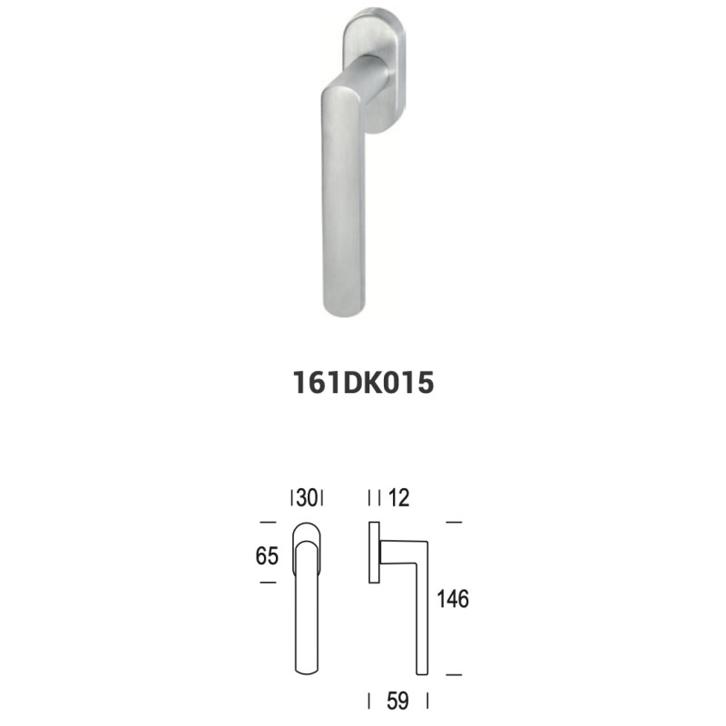 Aura Reguitti Poignée de Fenêtre DK Oscillo-battante avec Rosace